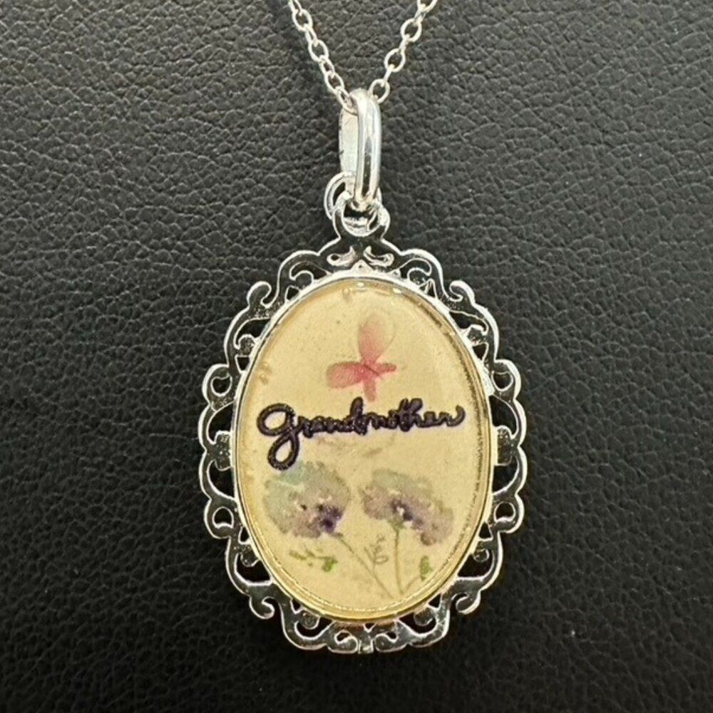 Kathy Davis Scatter Joy Grandmother Grandma Pendant Necklace 925 Sterling silver